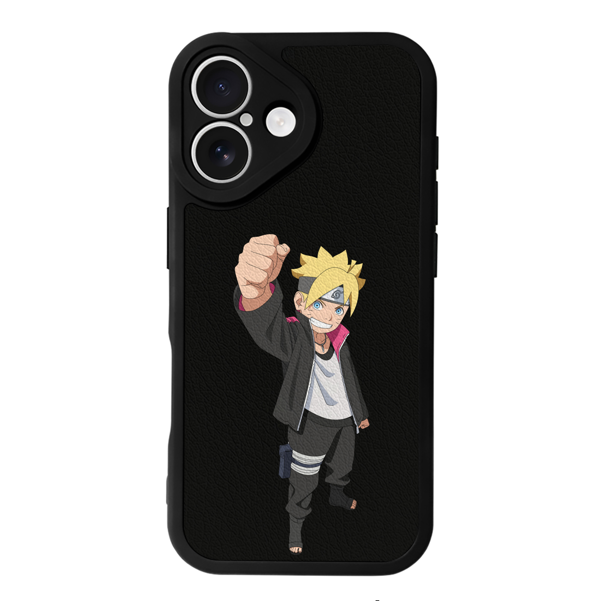 （画像用） NARUTO -ナルト- うずまき ボルト Uzumaki Boruto 【iPhone 16シリーズ対応】シリコンスマホケース（レザー調） 材質：シリコン